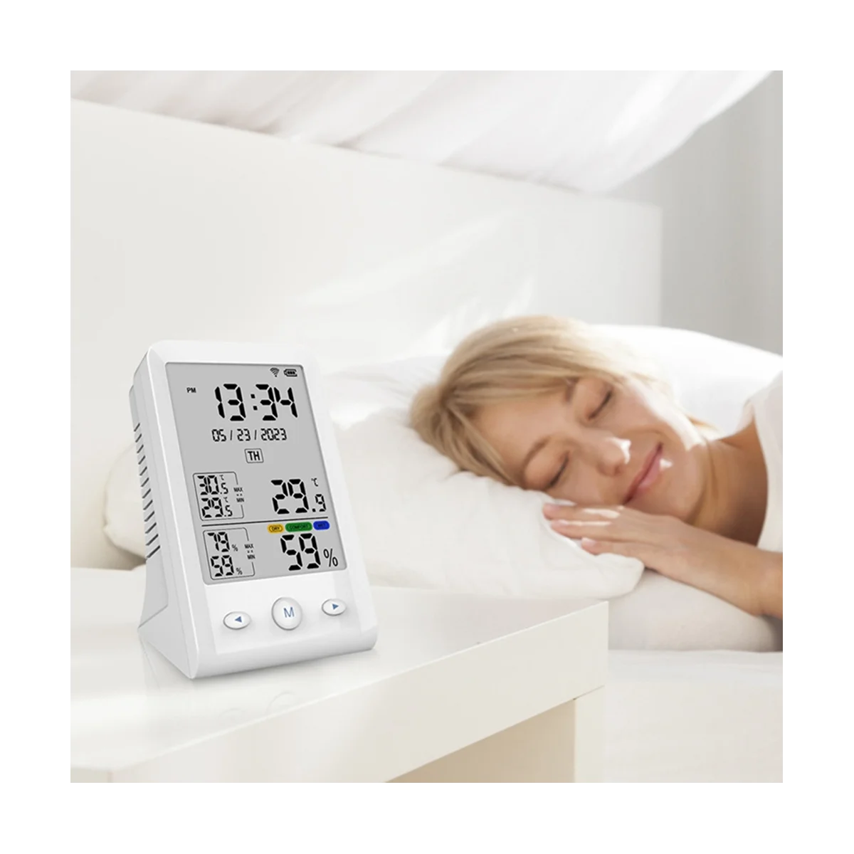 

Tuya WIFI Temperature Humidity Sensor Hygrometer Thermometer Smart Home for Babyroom Bedroom