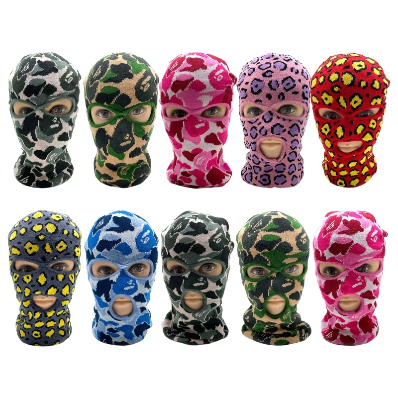 Passamontagna Maschera Facciale Face Shield Camouflage Maschera Da Sci Maschera Integrale A Prova Freddo Cosplay Gangster Mask