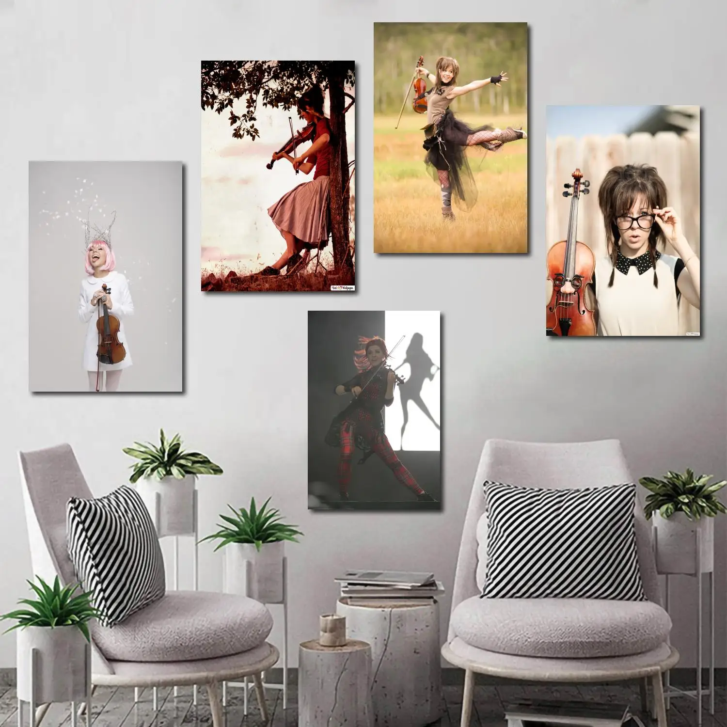 

lindsey stirling violinist poster Decorative Painting 24x36 Canvas Poster Wall Art Living Room Posters Bedroom Painting
