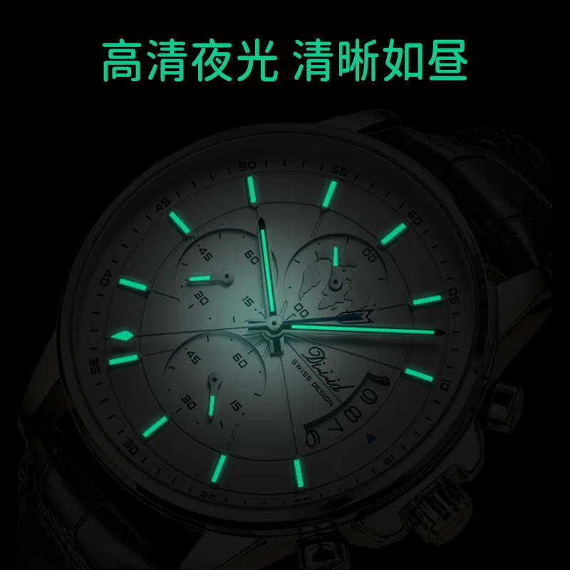 Ultra-Thin Men Watches Stainless Steel Mesh Belt Luxury Quartz Wristwatch Men Mesh Band Casual Luminous Clock Reloj Hombre