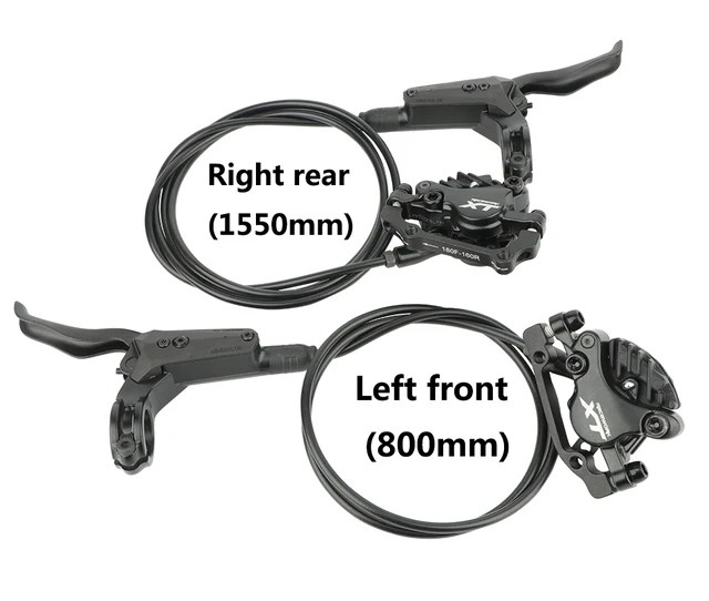 Frein vélo,Frein de vélo vtt frein hydraulique frein à disque 800-1450mm  montagne pince freins leviers gauche-Type left and right -A