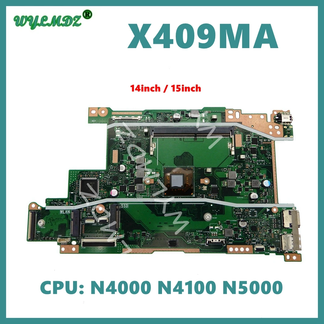 Материнская плата для ноутбука X409MA с процессором N4000 N4100 N5000, 14 дюймов или 15 дюймов, приблизительно 100% мА * м