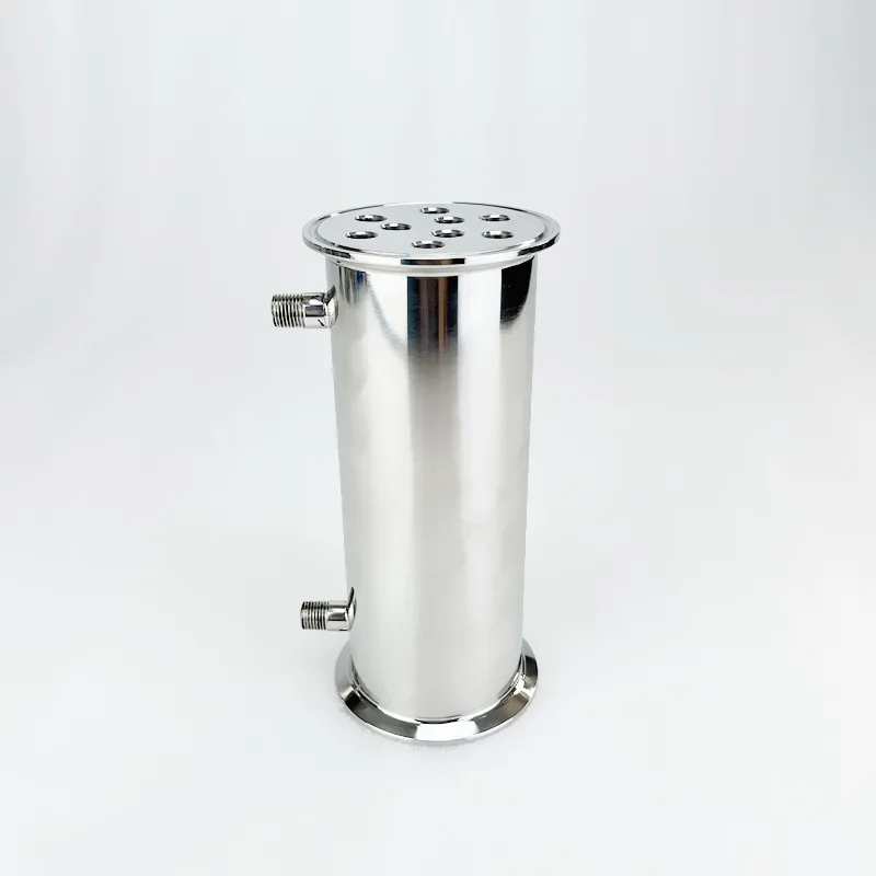

3"76mm OD91mm, Sanitary Dephlegmator/Condenser With 1/4" Male Thread For Distillation,9 Pipes Inside ID 9mm,Lenght 200mm,SS304