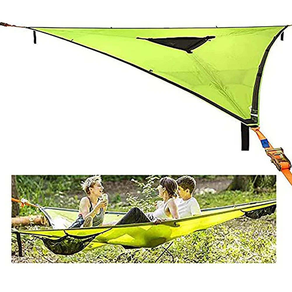 

Portable Triangle Hammock 4Mx4Mx4M Multi-person Air Cushion Convenient for Outdoor Camping Sleep Portable Hammock
