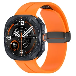 Sport Strap with Magnetic Buckle - Silicone Band - Galaxy Watch Ultra2 (Orange)