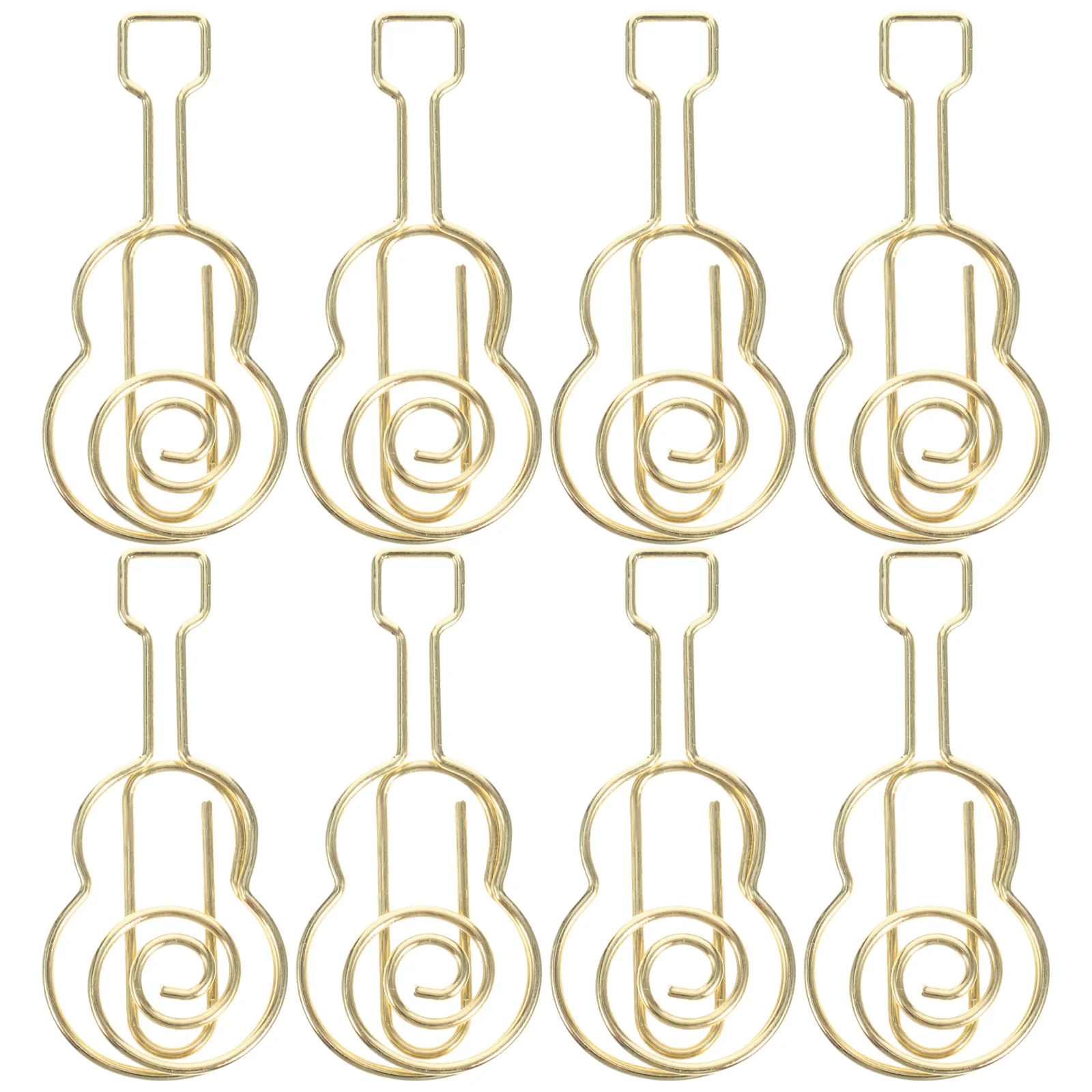 

50 Pcs Shaped Paper Clip Acoustic Guitar Metal Clips Fun Violin Fancy Invitation Marking