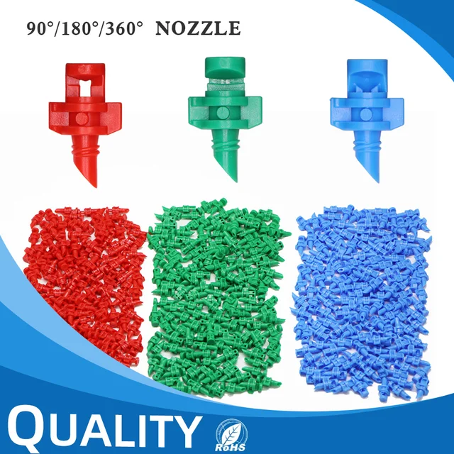 20 db Kerti Szög Öntöző Sprinkler 90 ° 180 360 Egyszerű Refraktor Fúvókák Fűnyíró Üvegházhatású Növényi Öntözőrendszer Kiegészítők