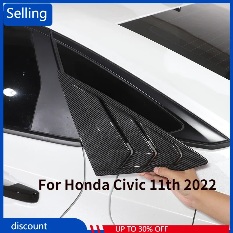 

3 стиля для Honda Civic 11th 2022 автомобильный Стайлинг ABS автомобильное окно задний треугольник маленькое окно декоративные наклейки автомобильные аксессуары