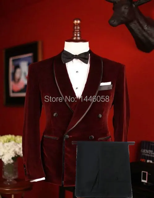 

Blazer Pants 2 Pieces Suit Set Men's Fashion Banquet Slim Blazers Trousers Men Prom Suit Wedding Tuxedo Costume Homme Mariage