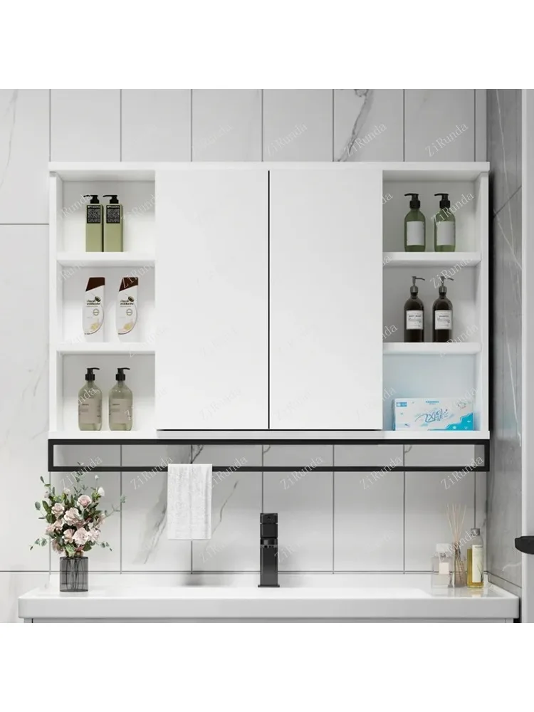 Smart Bathroom Mirror Cabinet Wall-mounted De-fog Storage Mirror Cabinet Simple Fashion Furniture Espejo Gabinete FYBC