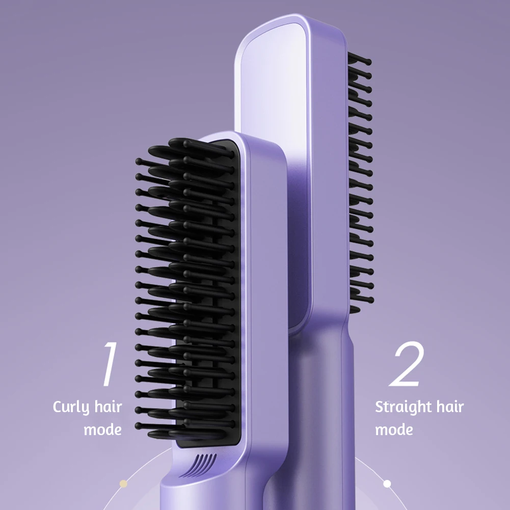 Electric Hair Straightener Brush With Negative Ion,Mini Hot Comb