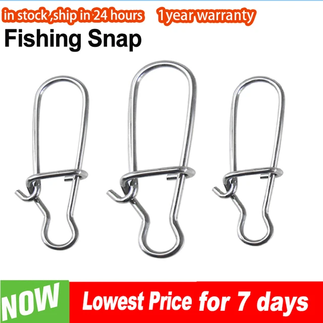 25/50/100pcs Hooked Snap Pin Stainless Steel Fishing Barrel Swivel Safety  Snaps Hook Lure Accessories Connector Snap Pesca - AliExpress