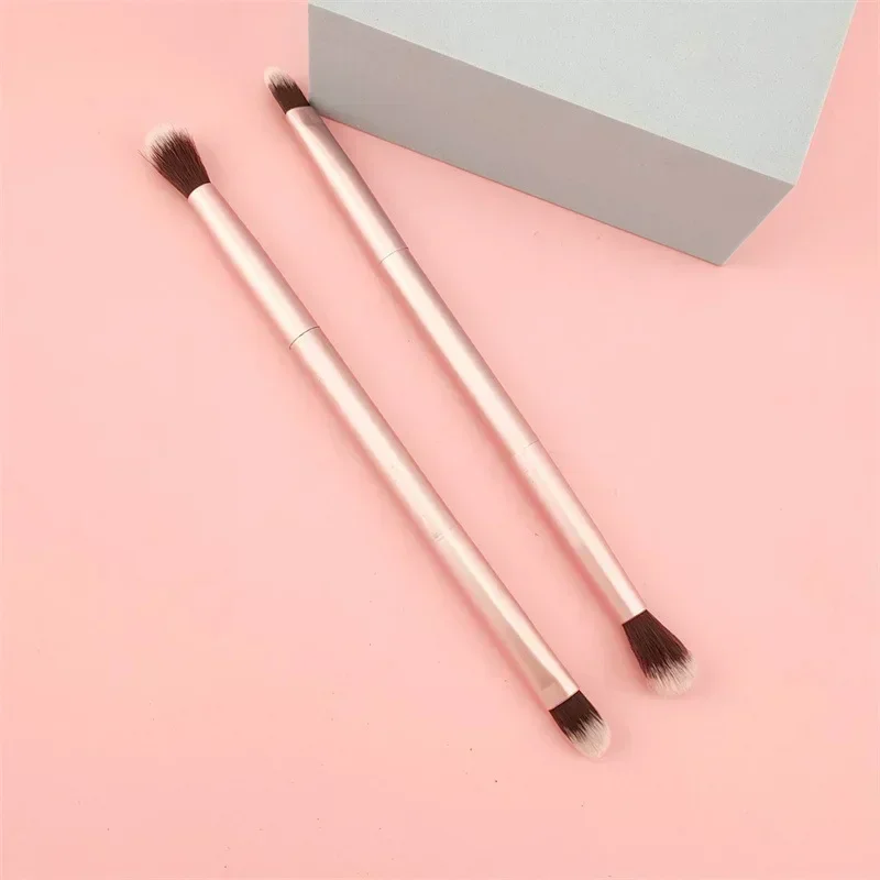 Makeup Brush 1/2/3 Pcs Double Head Professional Aluminum Tube Eye Shadow Nose Shadow Highlight