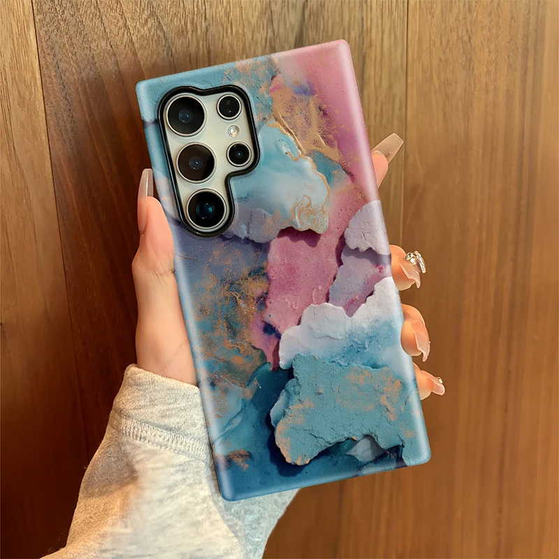 Luxury Acrylic TPU+PC Shockproof Marble Phone Cover