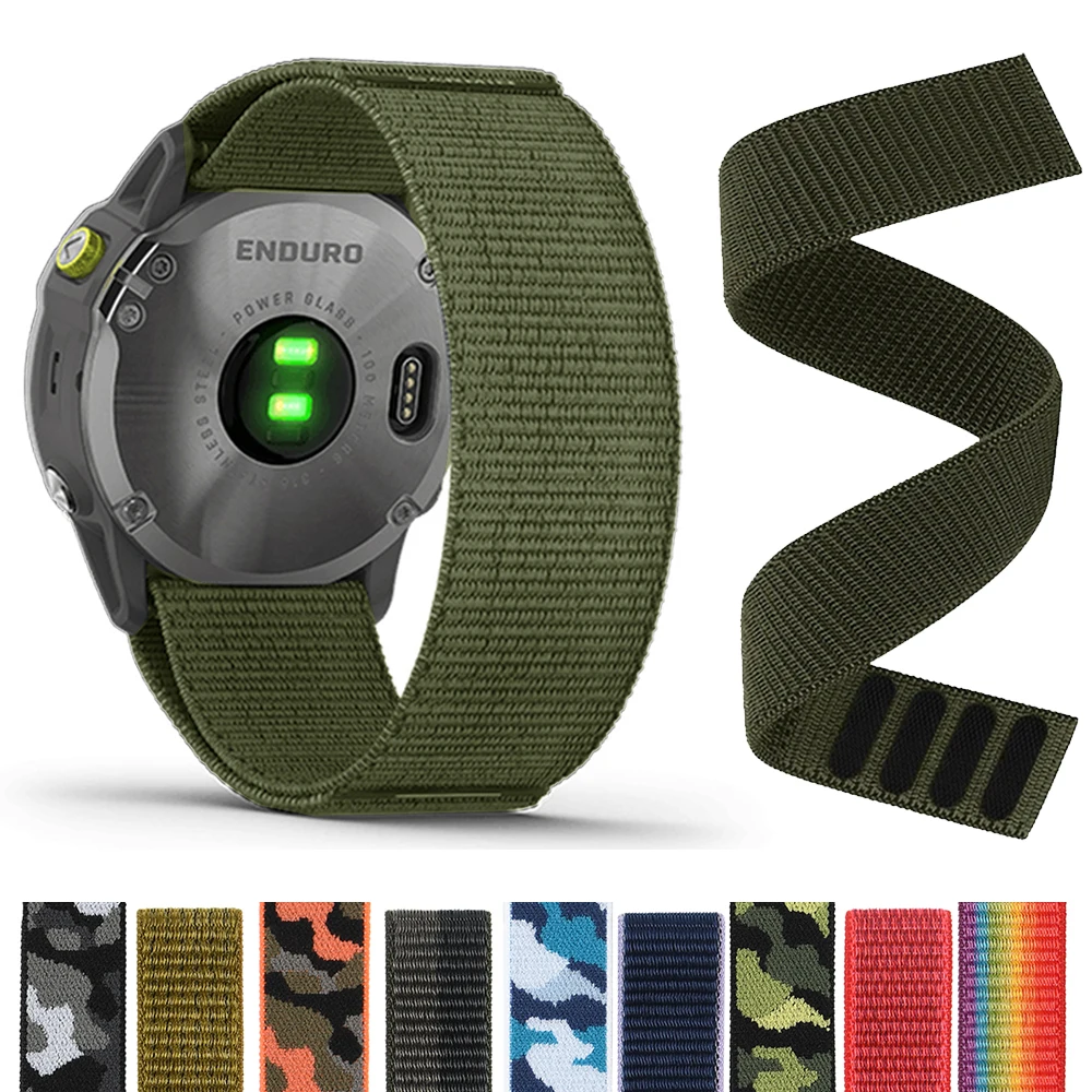 Durable Nylon Watch Band Replacement - 22MM/26MM Strap, Versatile Design