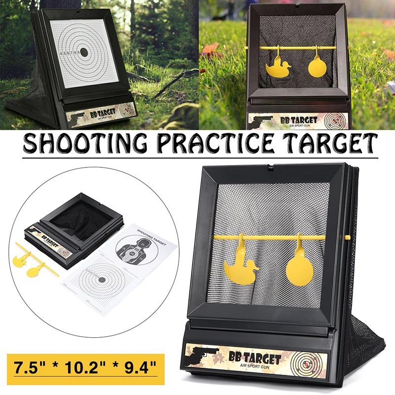 New Shooting Target Reusable Bb & Pellet Trap Net Catcher Metal