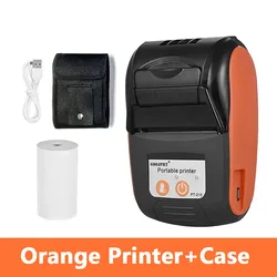 Portable Wireless Bluetooth Mini Printer - Handheld Ticket and Barcode Printer (Printer Add Case)