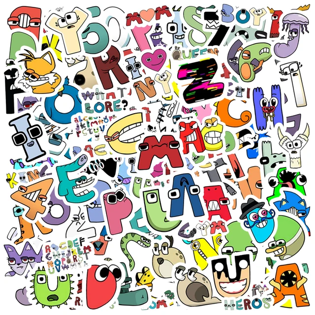 Alphabet Lore Stickers 50/100pcs Cartoon Waterproof Decals For