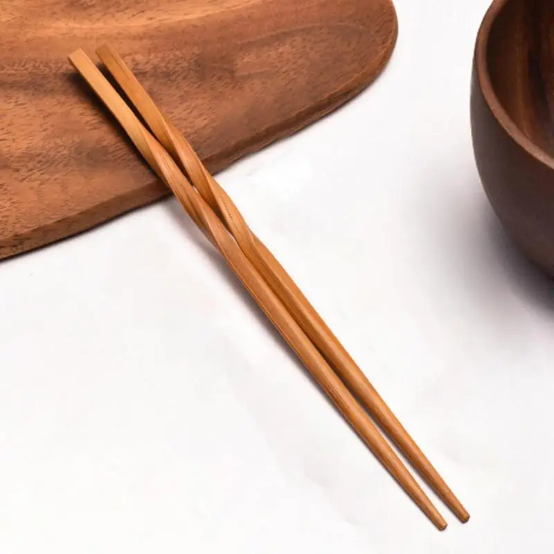 

Wooden Chopsticks Healthy Chinese Carbonization Tableware Portable For Gourmet Rice Noodles Hashi Sushi Eatware Home Utensils