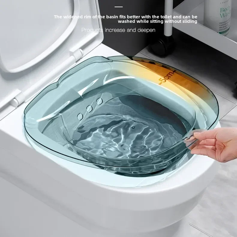 2500ml Clear Bidet Bathtubs Massage Sit Bath for Pregnant Women Elderly Postpartum Patient Toilet Medicated Basin Accessories