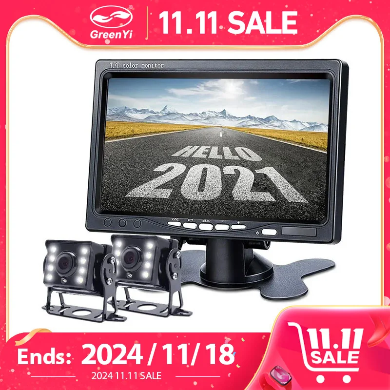 1920*1080 High Definition AHD Truck Starlight Night Vision Backup Camera 7 inch Vehicle Reverse Monitor For Bus Car car rear view camera