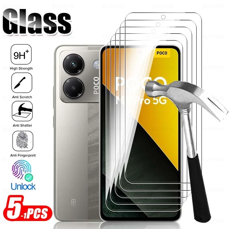 Premium HD Screen Protector - Clear Crystal 9H Glass, Anti-Scratch, Case Friendly, 5-Pack