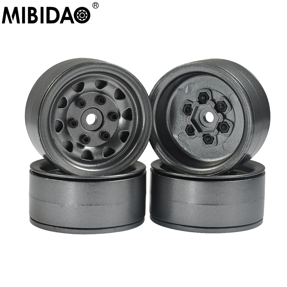 

Металлическая ступица обода колеса MIBIDAO 1,9 дюйма, 4 шт., для радиоуправляемого гусеничного станка Axial SCX10 AXI03007 1/10 TRX4 Defender D90 D110