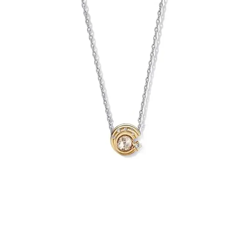 Popular 925 Silver Original Logo Women's Boutique Necklace Heart Necklace Set Women's High Quality Gift 1:1 Original Production