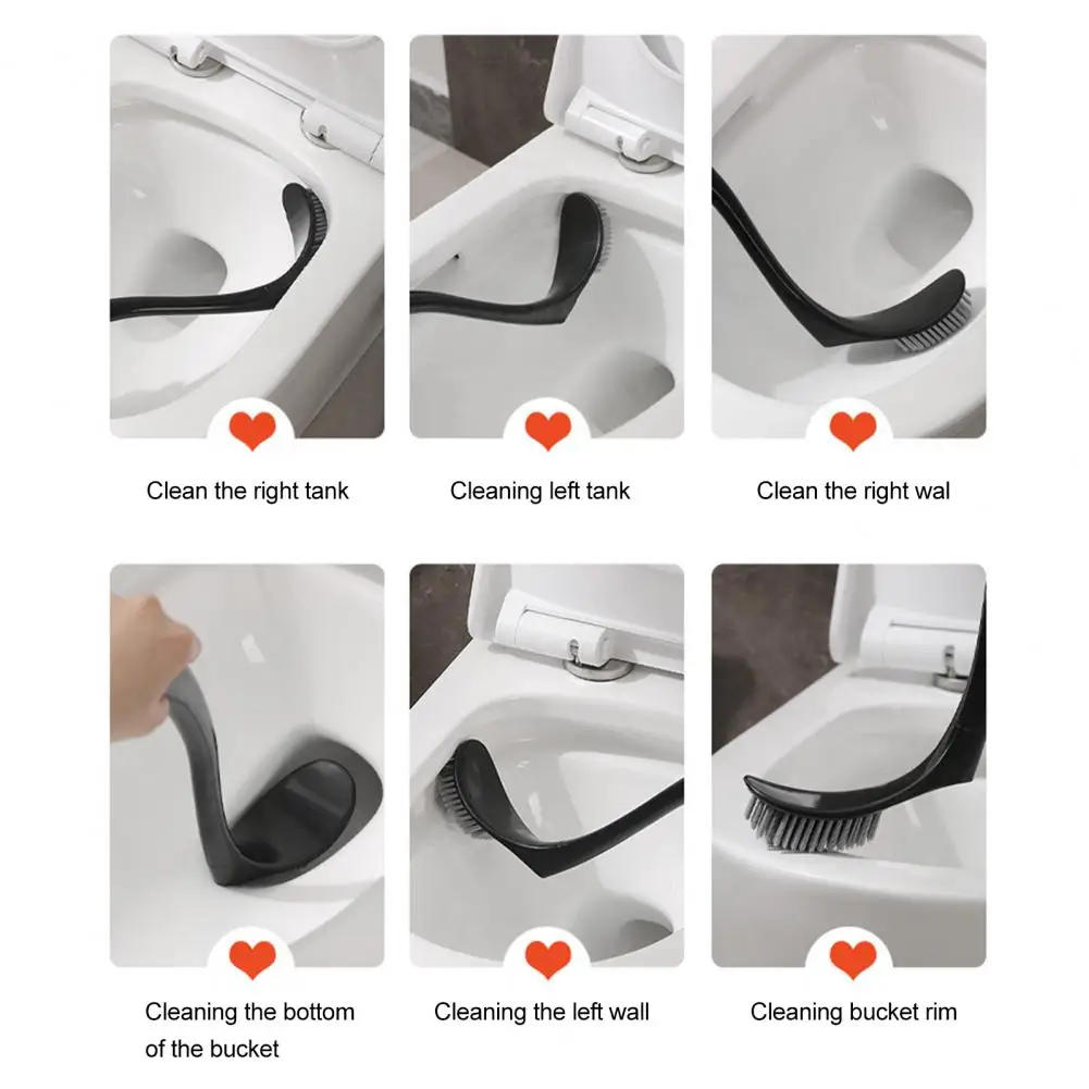 1Pc Toilet Brush Set with Ventilated Base Swan Shape Cleaning Brush for Powerful Scrubbing Bathroom Scrubber Cleaning Tool