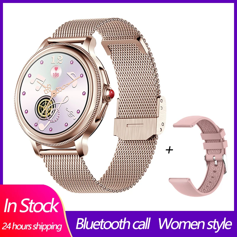 Women Smart Watch 1.2 Inch Ips Full Touch Screen Bluetooth Call Female