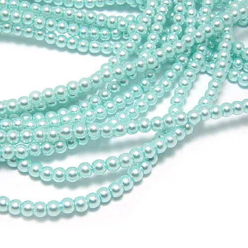 Vibrant Glass Dyeing Color Round Imitation Pearl Beads for DIY Jewelry and Accessories