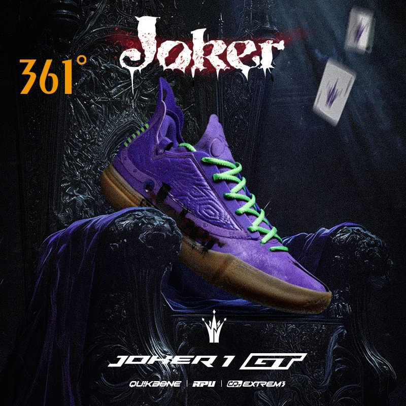 361 Degrees Joker 1 GT Men Basketball Shoes New Trendy Leather