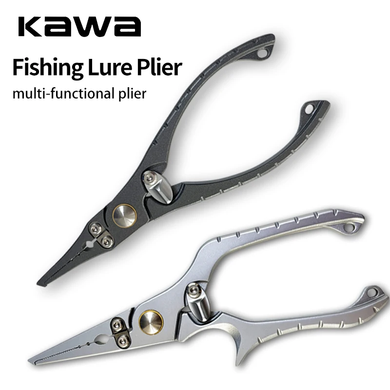 Kawa Multi-Functional Fishing Pliers & Gripper Stainless Steel Hooks Cutters & Sheath Control Fish Mouth Clamp Fish Line Cutting
