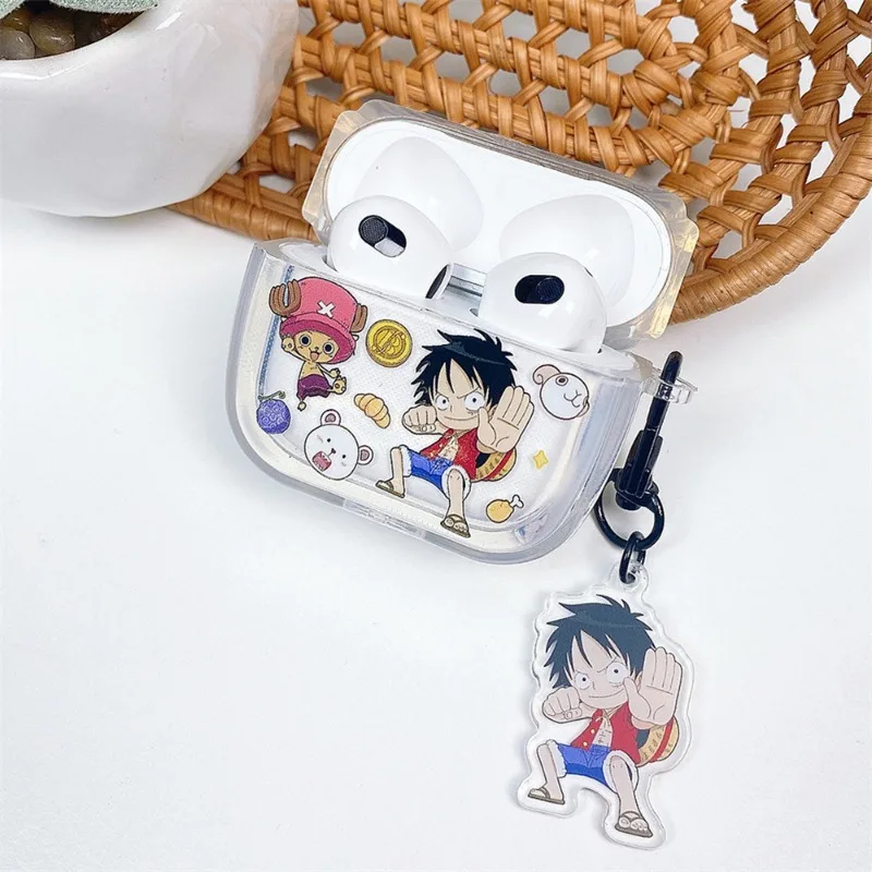 One Piece Luffy Transparent Soft TPU Earphone Case for Airpods Pro