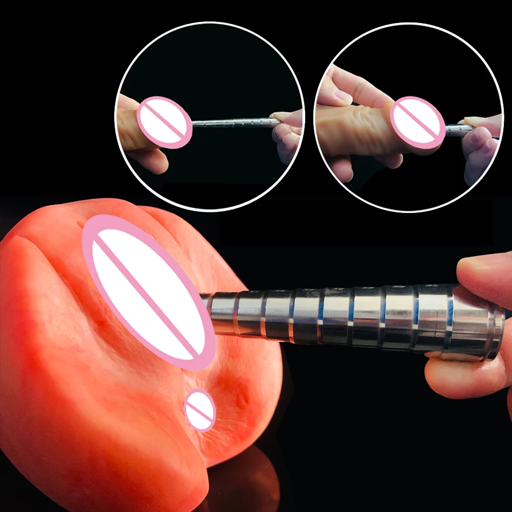 QKKQ 4 Sizes Stainless Steel Urethral Plug Sex Toys for Male Horse Eye Stick Urethra Dilator Urine Blockage Penis Stimulation