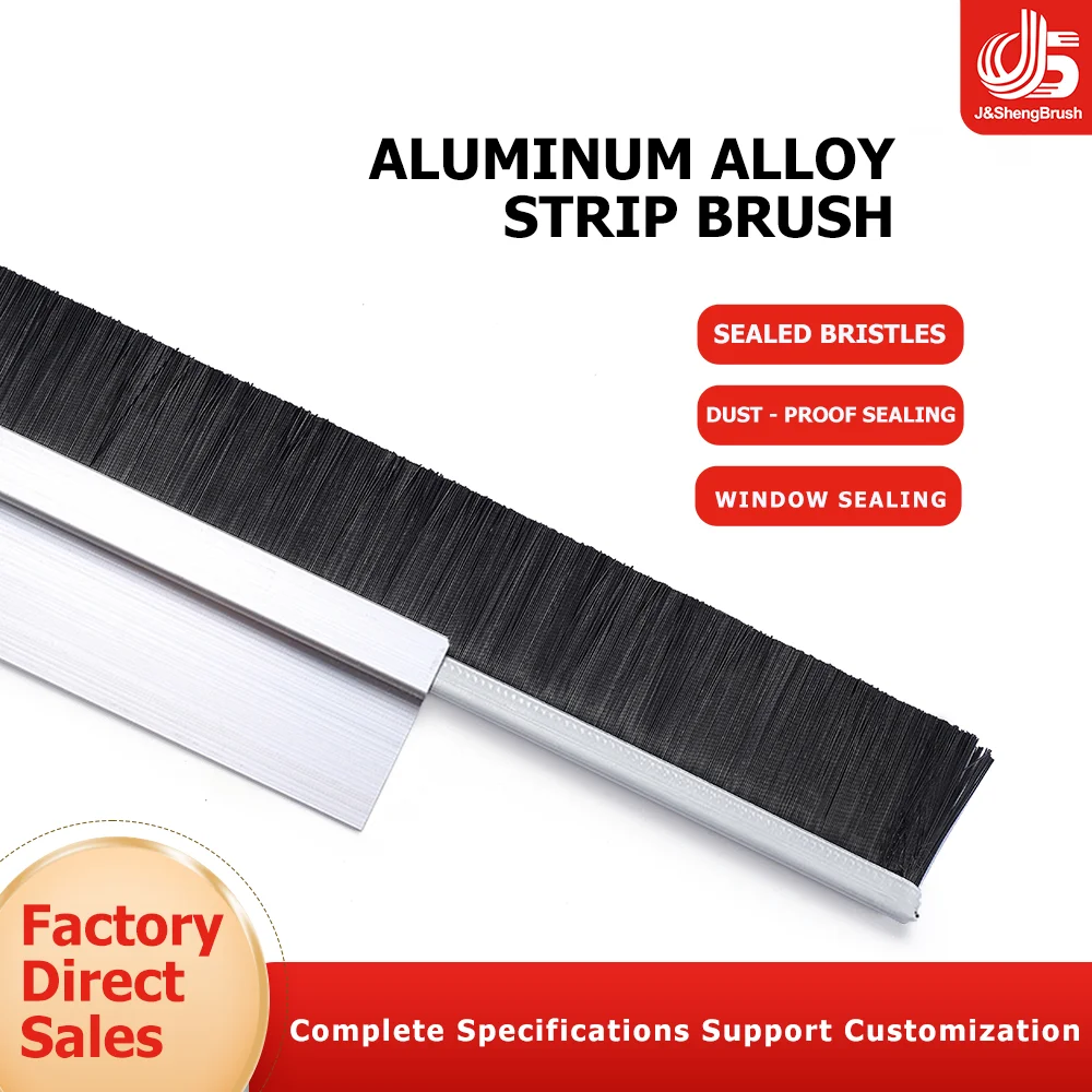 Aluminum Alloy Door & Window Seal Strip Brush - Dustproof & Waterproof Isolation Barrier Accessory