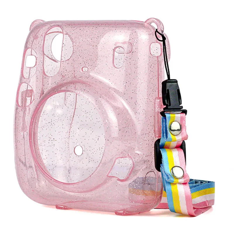 For Instax Mini 11 Crystal Transparent Protective Case Cover Bag for Fuji Fujifilm Instant Camera Bag Instax Mini 11 Accessories 