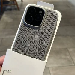 Advanced Heat - Dissipation Magnetic Phone Case with Wireless Charging Cover - iPhone 15 Plus (Gray)