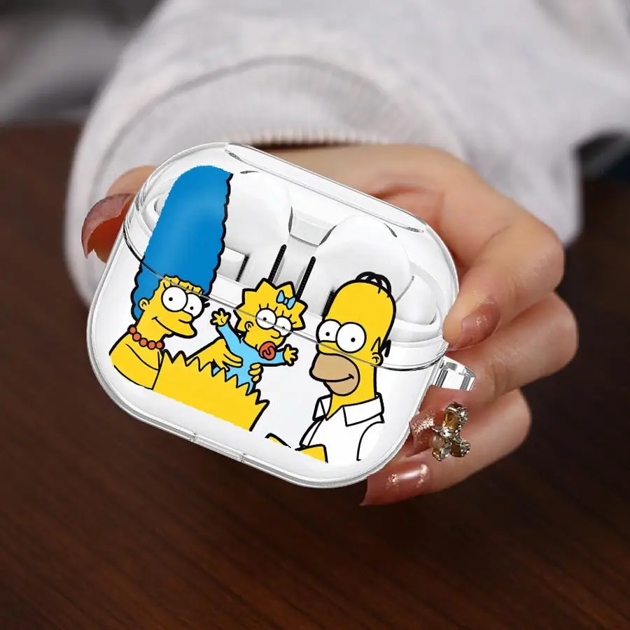 The Simpsons Clear Earphone Case Cover - Humorous Design