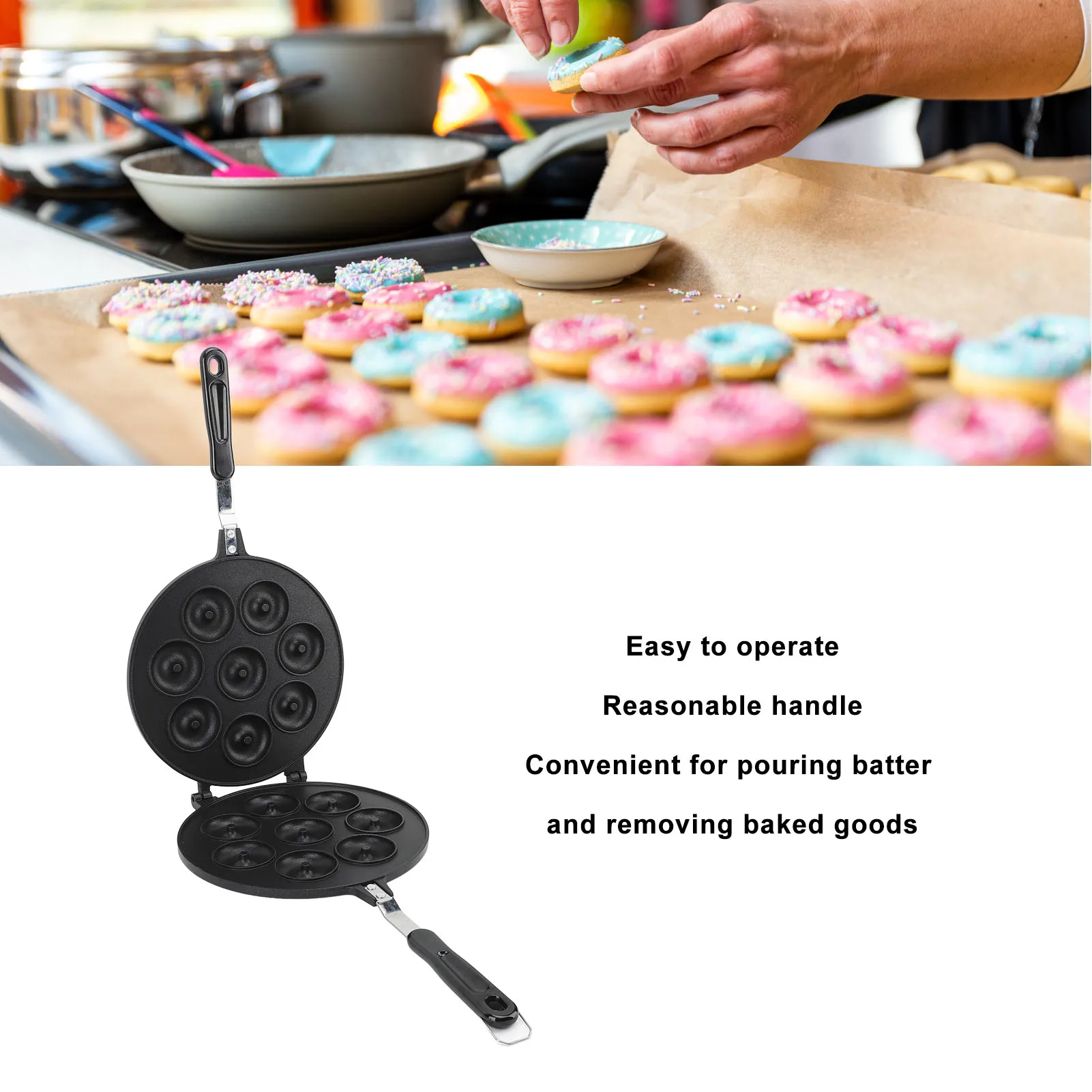

Cooking Waffle Maker Maker Waffle Cake Mold Baking Tray Household Baking Accessories Kitchen Gas Pancake Maker Wafel