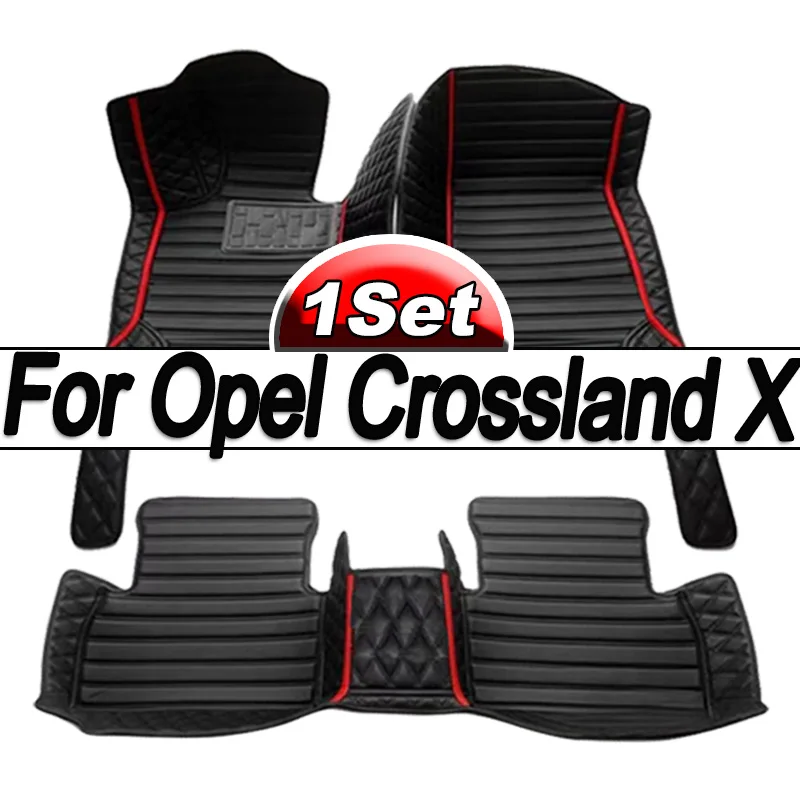 

Автомобильные коврики для Opel Crossland X 2017-2020, Прямая поставка, аксессуары для интерьера, 100%, кожаные коврики, коврики, подставки для ног