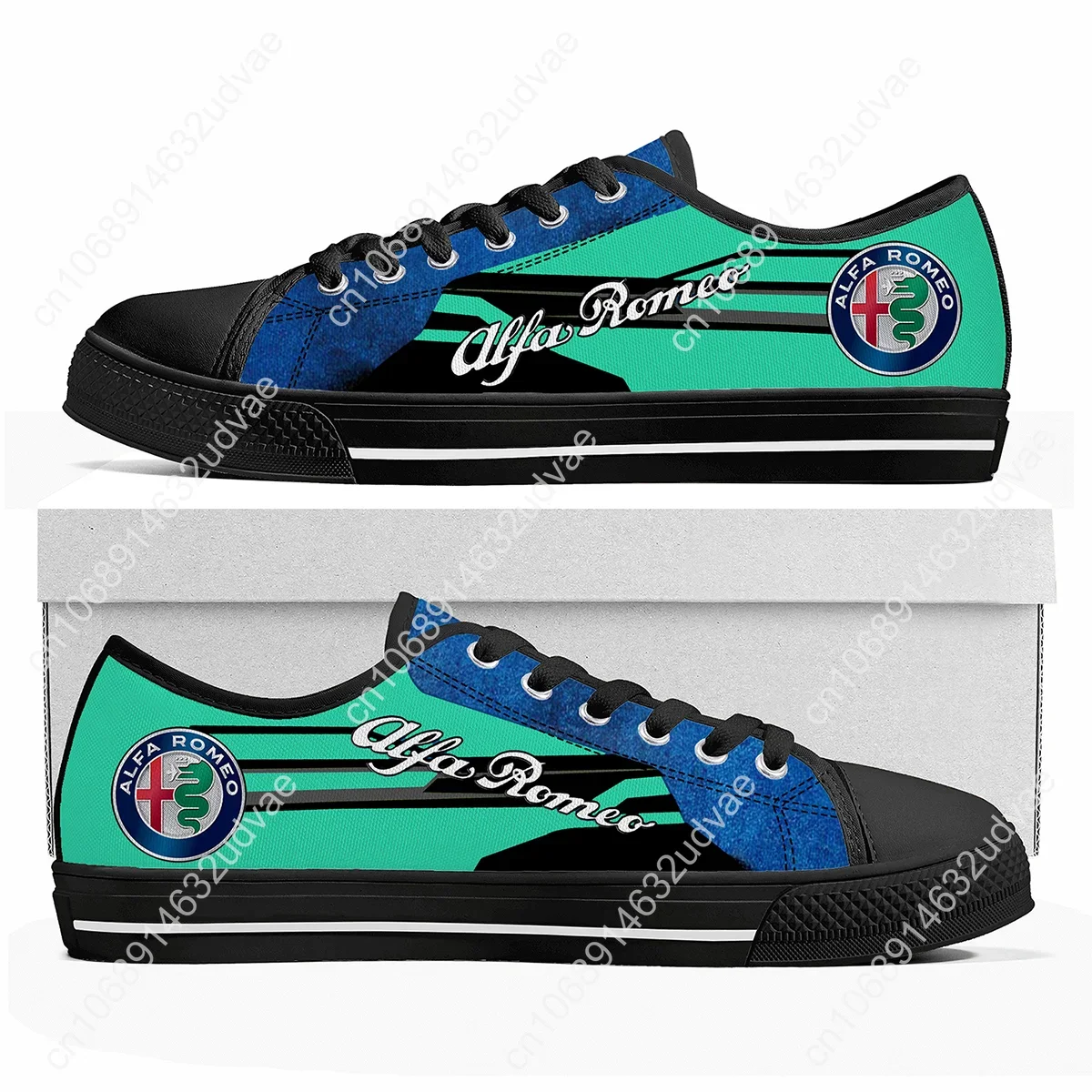 Alfa Low Top Sneakers Casual Shoes Mens Womens Teenager High Quality Canvas Romeo Sneaker Couple Custom Black Shoe Unisex