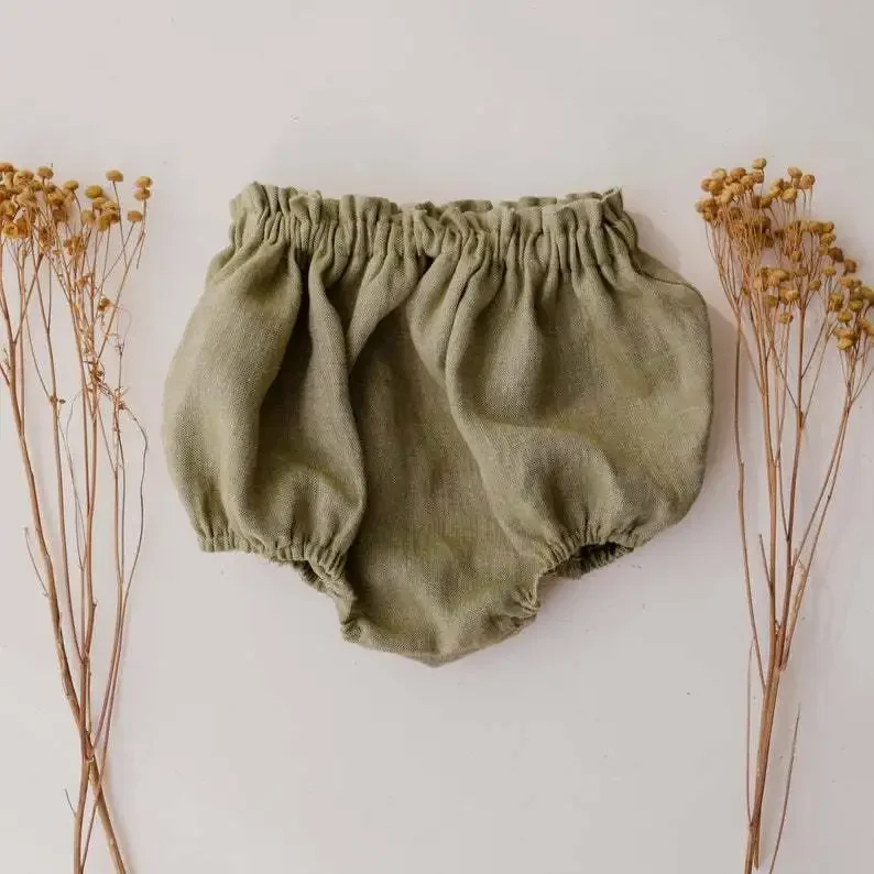 Sage Green Linen Bloomers (CHO
