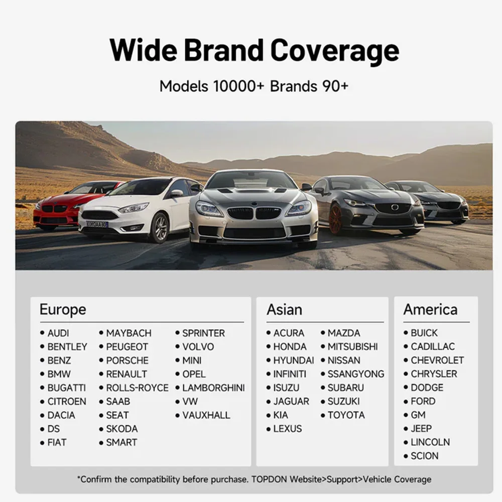 TOPDON CarPal-A OBD2 Code Reader Bluetooth, Alle Systeem OBD2 Scanner voor iOS & Android, Voertuig Health Check, 6 Onderhoudsdiensten, Smog Check, Reparatie Gids, 1 Jaar Gratis Update