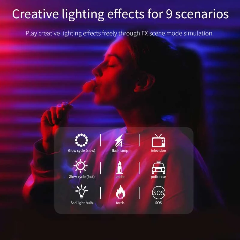 Portable RGB LED Video Light for DSLR Camera Photography