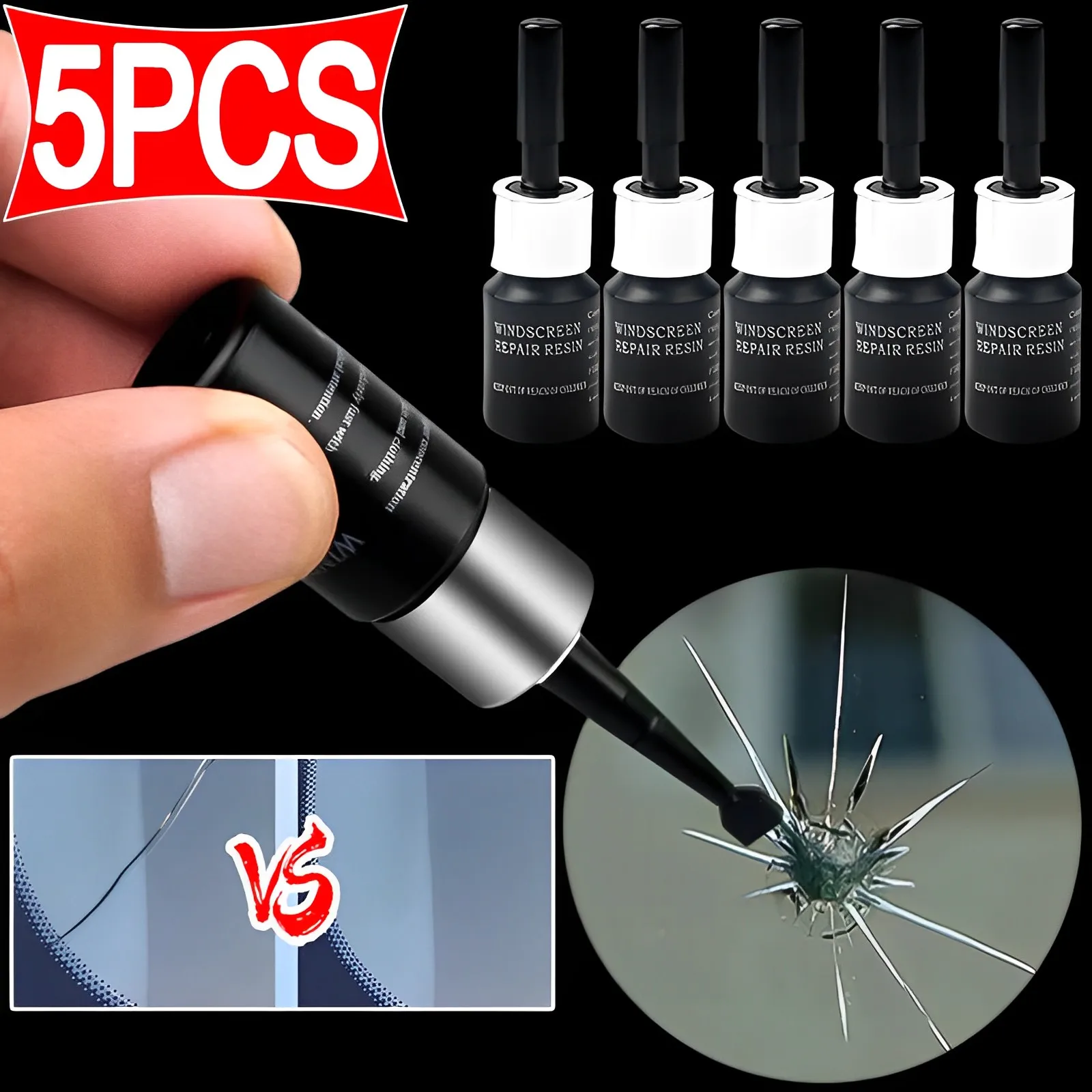 Car Glass Scratch Repair Fluid Agent Set Windscreen Window Glass Nano Scratch Crack CrackResin Repair Agent Tools