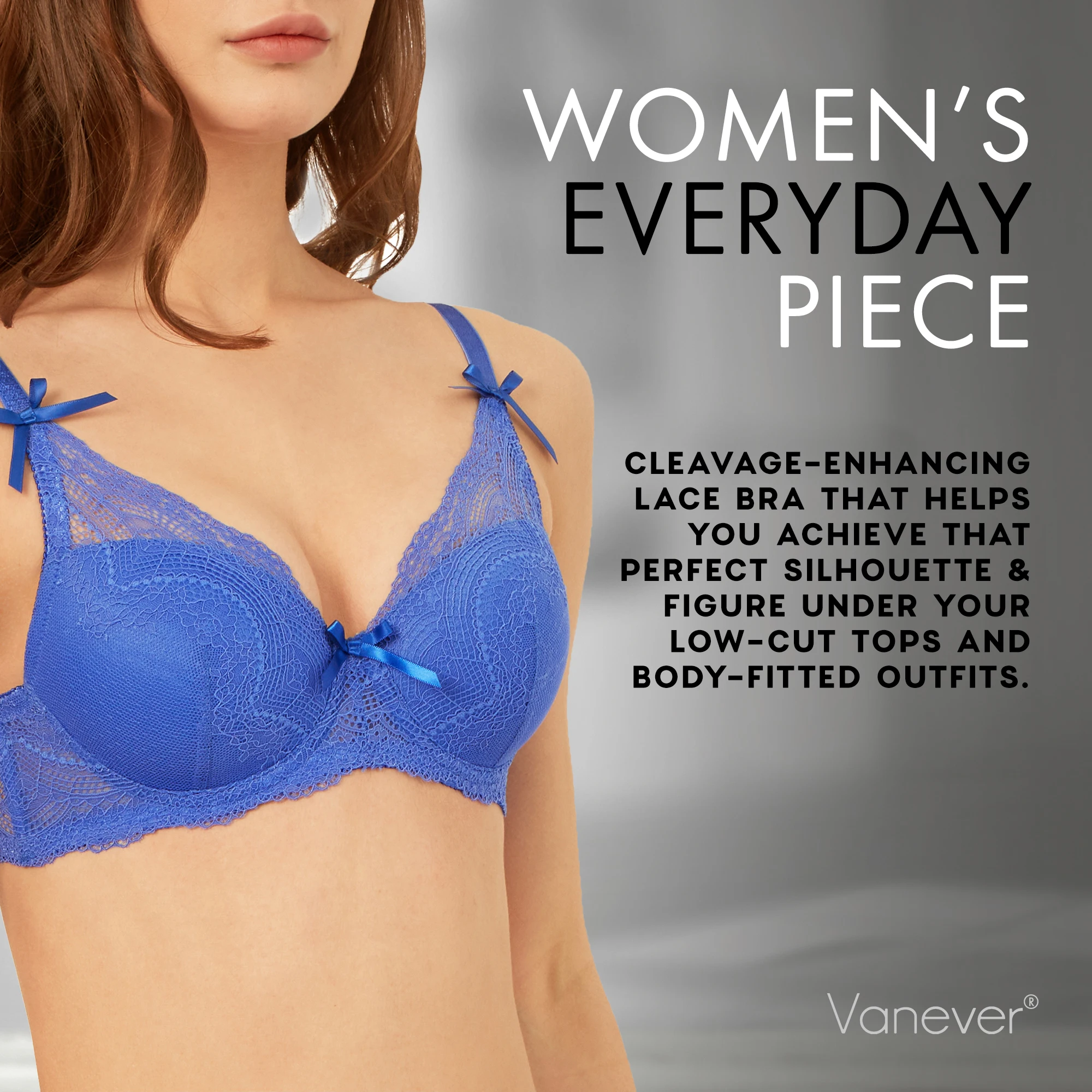 Vanever 1Pcs Women Allover-lace Push-up Perfect Shape Bra, Sexy Ladies’ Underwired Padded Bra, Underwear & Lingeries for Women