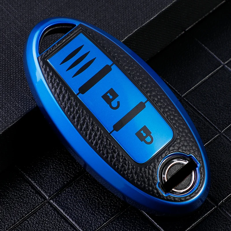 Key Case Cover TPU Leather Car for Nissan Leaf Micra Qashqai J11 J10 X Trail T32 Versa Note Patrol Key Fob Cover Accessories key case key case cover