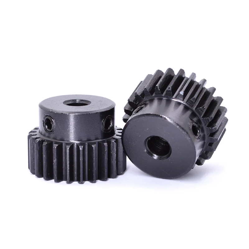 

2PCS 45# Steel Spur Sprocket Gear With Step 1M 20 Tooth Inner Hole Bore 6/8/10/12mm Pinion Gear Metal Mod 1 Motor Convex Gear