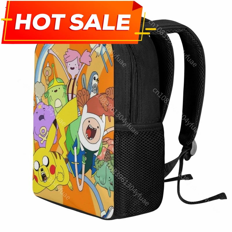 Cartoon Animation Adventure-time Cute Pattern School Bag Practical Book Bags for Kids Daily Travel Backpack Gift
